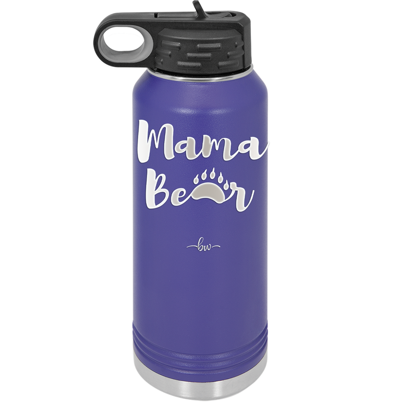 Mama Bear Paw Print - Laser Engraved Stainless Steel Drinkware - 2011 -