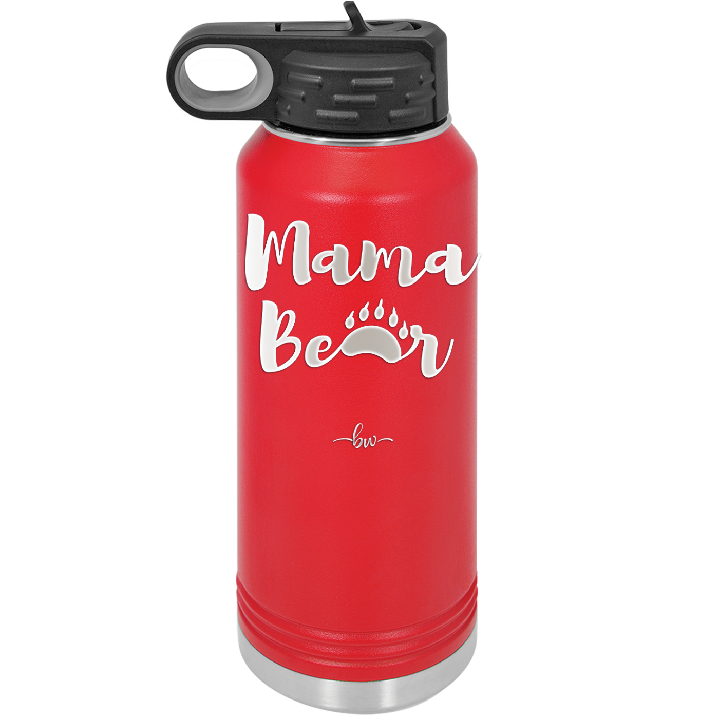 Mama Bear Paw Print - Laser Engraved Stainless Steel Drinkware - 2011 -