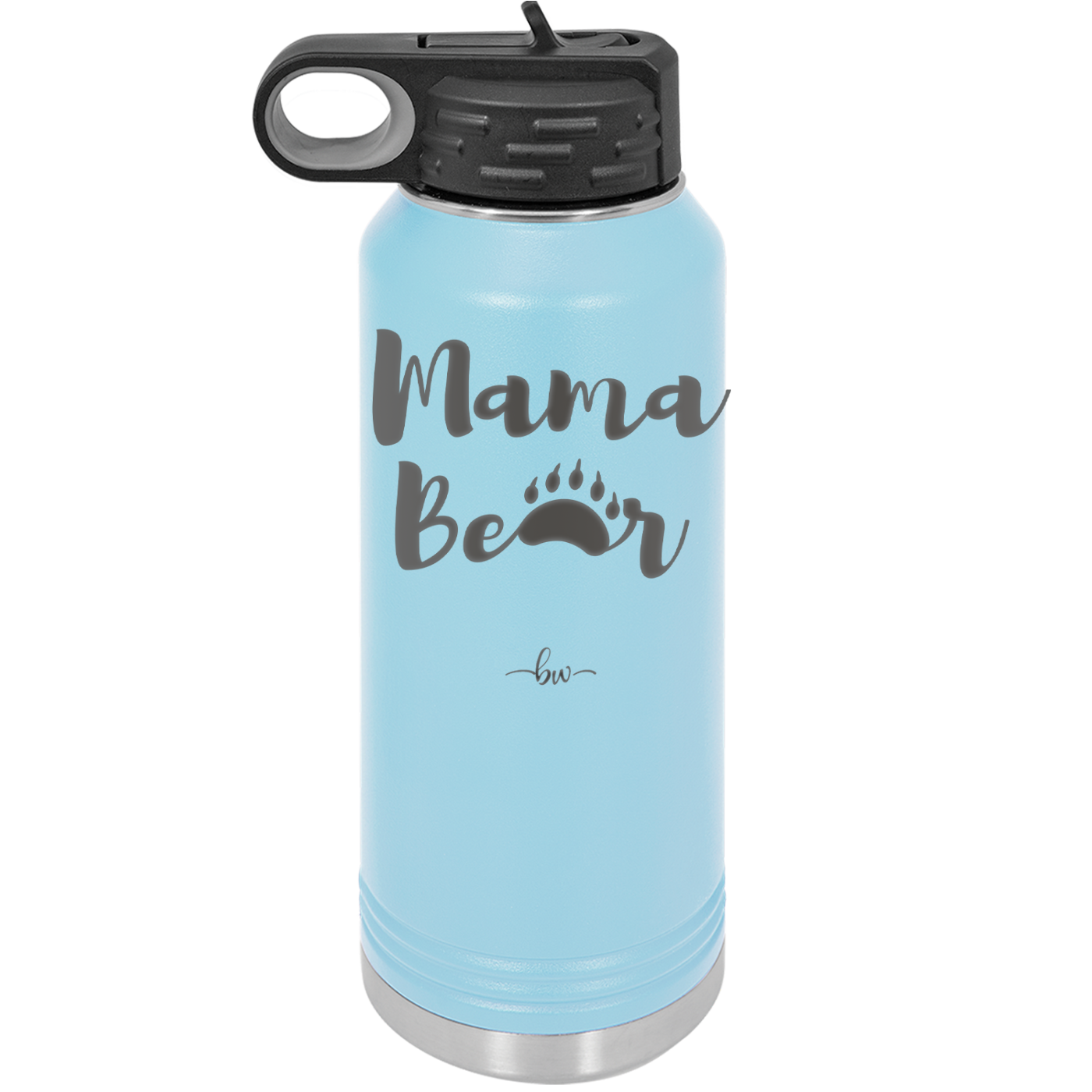 Mama Bear Paw Print - Laser Engraved Stainless Steel Drinkware - 2011 -
