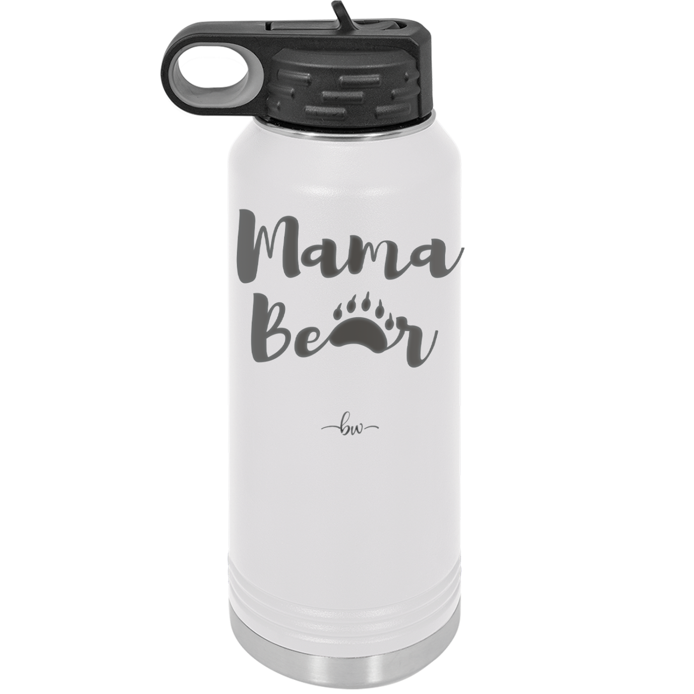 Mama Bear Paw Print - Laser Engraved Stainless Steel Drinkware - 2011 -