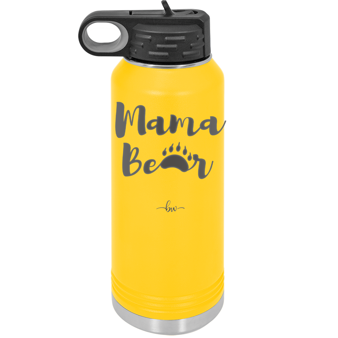Mama Bear Paw Print - Laser Engraved Stainless Steel Drinkware - 2011 -