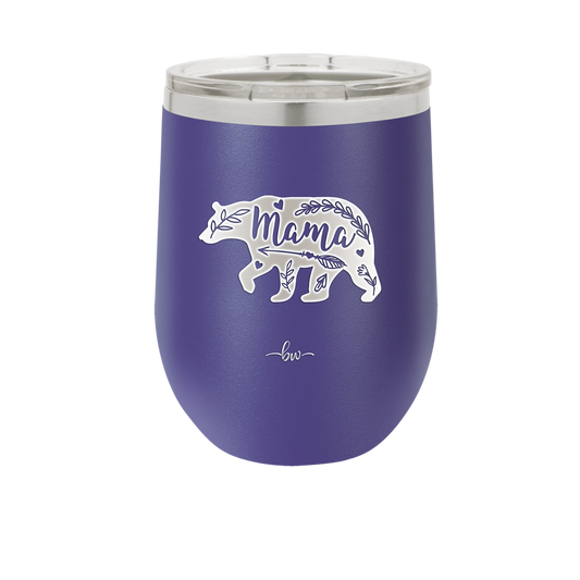 Mama Bear Leaves and Hearts - Laser Engraved Stainless Steel Drinkware - 2013 -
