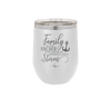 Family is the Anchor that Holds Us Through Life's Storms - Laser Engraved Stainless Steel Drinkware - 2019 -