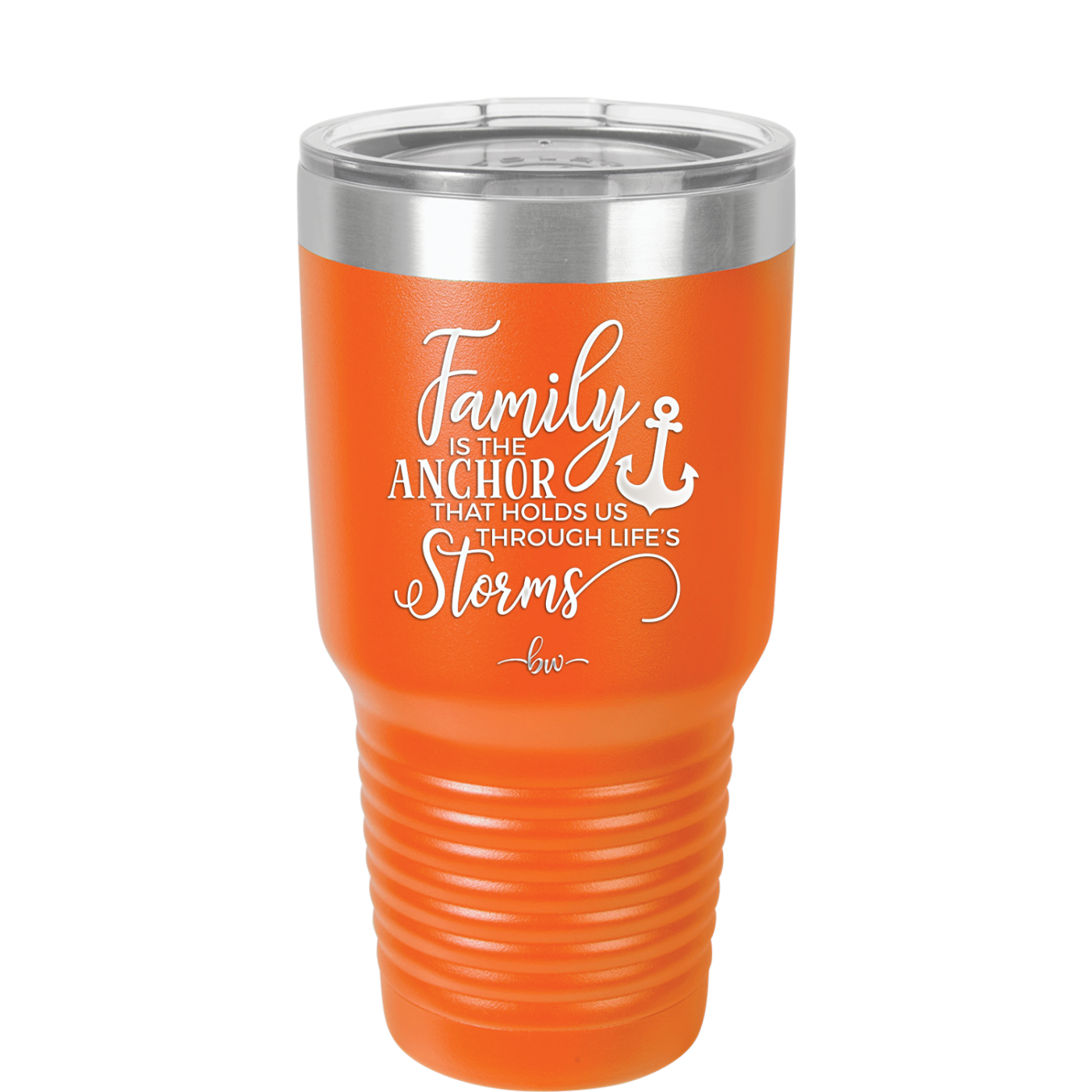 Family is the Anchor that Holds Us Through Life's Storms - Laser Engraved Stainless Steel Drinkware - 2019 -