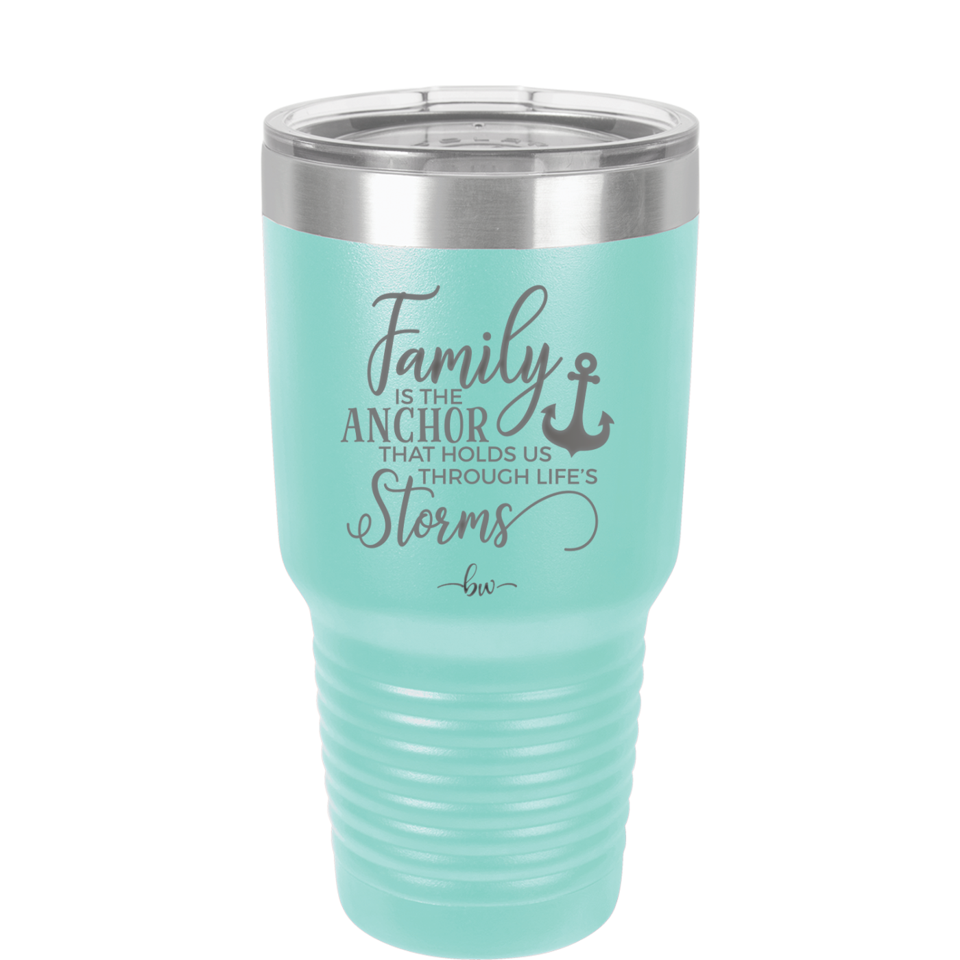Family is the Anchor that Holds Us Through Life's Storms - Laser Engraved Stainless Steel Drinkware - 2019 -