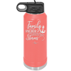 Family is the Anchor that Holds Us Through Life's Storms - Laser Engraved Stainless Steel Drinkware - 2019 -