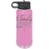 Family A Little Bit of Crazy A Little Bit of Loud and a Whole Lot of Love - Laser Engraved Stainless Steel Drinkware - 2020 -