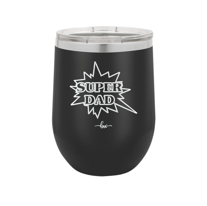 Super Dad with Starburst - Laser Engraved Stainless Steel Drinkware - 2024 -