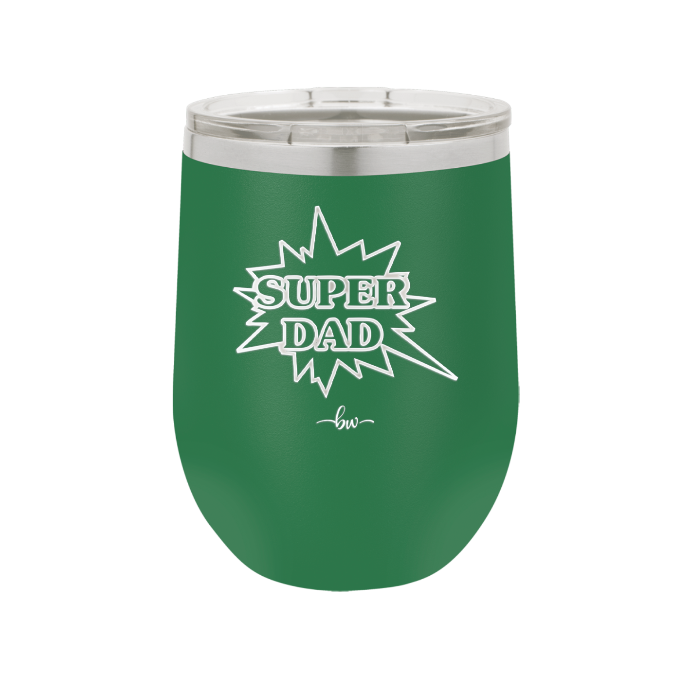Super Dad with Starburst - Laser Engraved Stainless Steel Drinkware - 2024 -