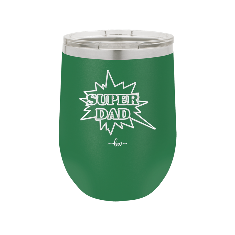 Super Dad with Starburst - Laser Engraved Stainless Steel Drinkware - 2024 -