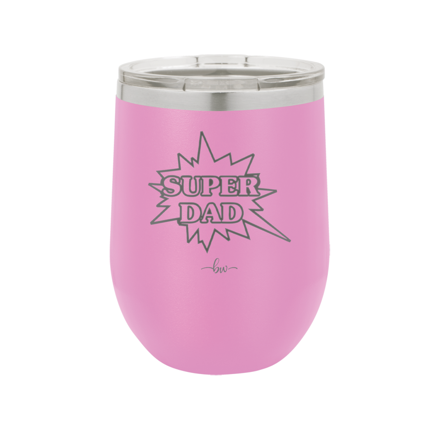 Super Dad with Starburst - Laser Engraved Stainless Steel Drinkware - 2024 -