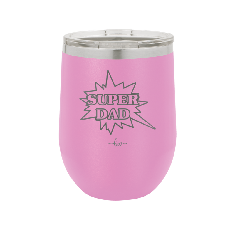 Super Dad with Starburst - Laser Engraved Stainless Steel Drinkware - 2024 -