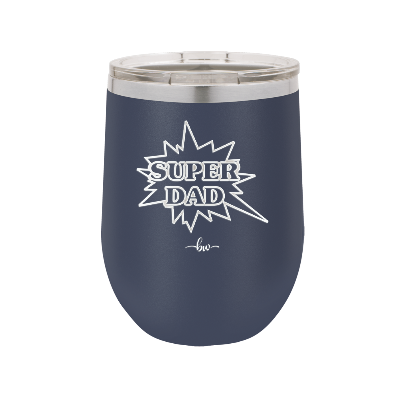 Super Dad with Starburst - Laser Engraved Stainless Steel Drinkware - 2024 -