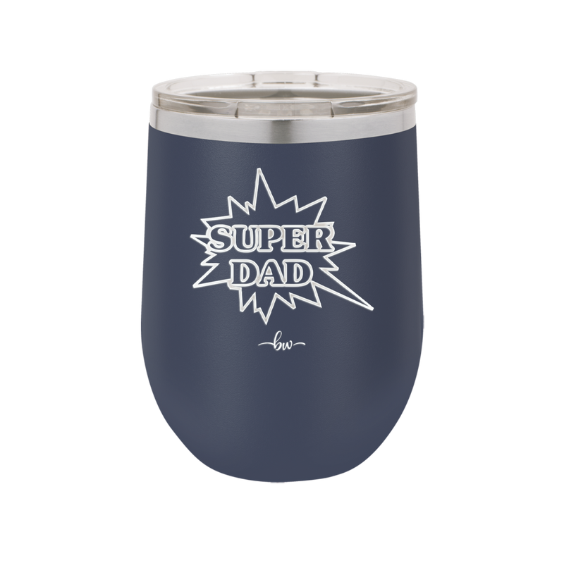 Super Dad with Starburst - Laser Engraved Stainless Steel Drinkware - 2024 -