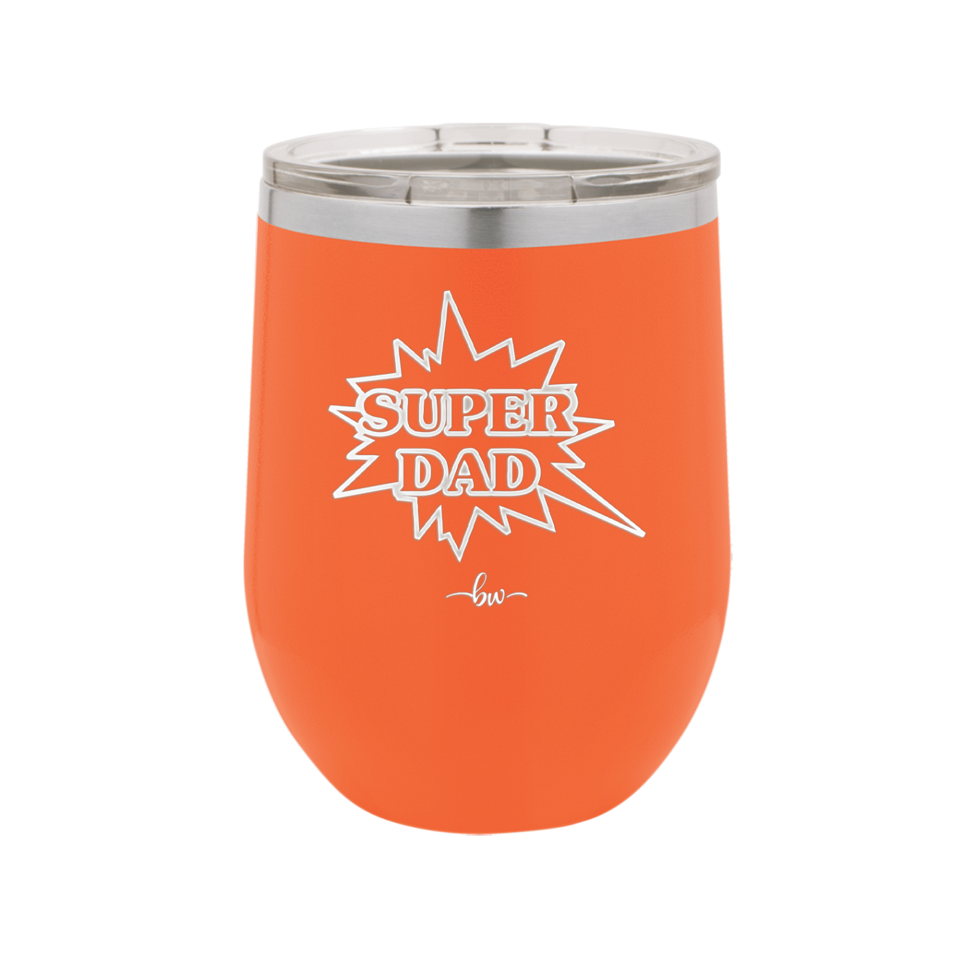 Super Dad with Starburst - Laser Engraved Stainless Steel Drinkware - 2024 -