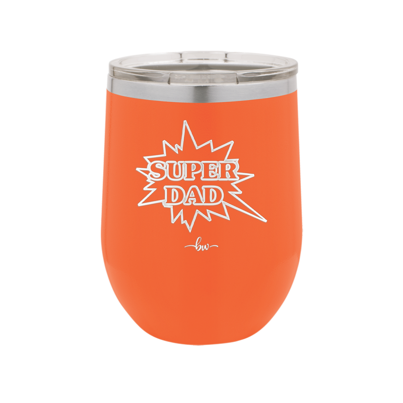 Super Dad with Starburst - Laser Engraved Stainless Steel Drinkware - 2024 -