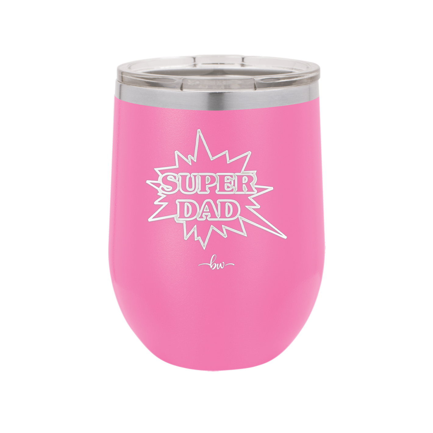 Super Dad with Starburst - Laser Engraved Stainless Steel Drinkware - 2024 -