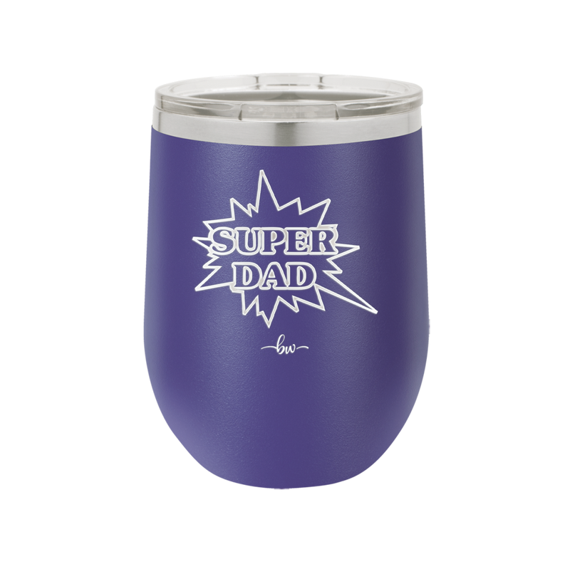 Super Dad with Starburst - Laser Engraved Stainless Steel Drinkware - 2024 -