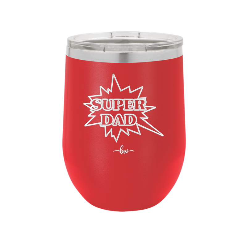 Super Dad with Starburst - Laser Engraved Stainless Steel Drinkware - 2024 -