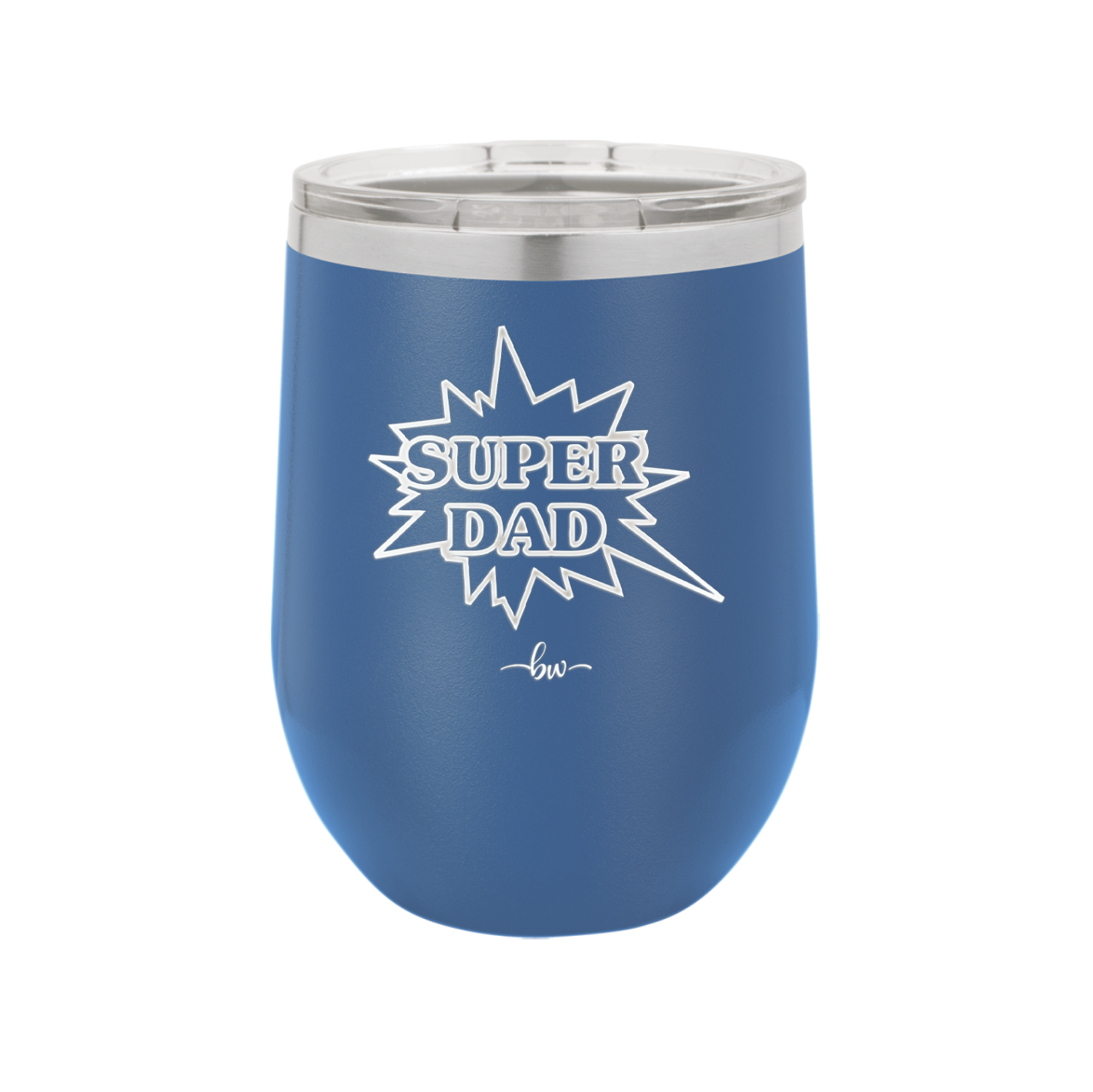 Super Dad with Starburst - Laser Engraved Stainless Steel Drinkware - 2024 -