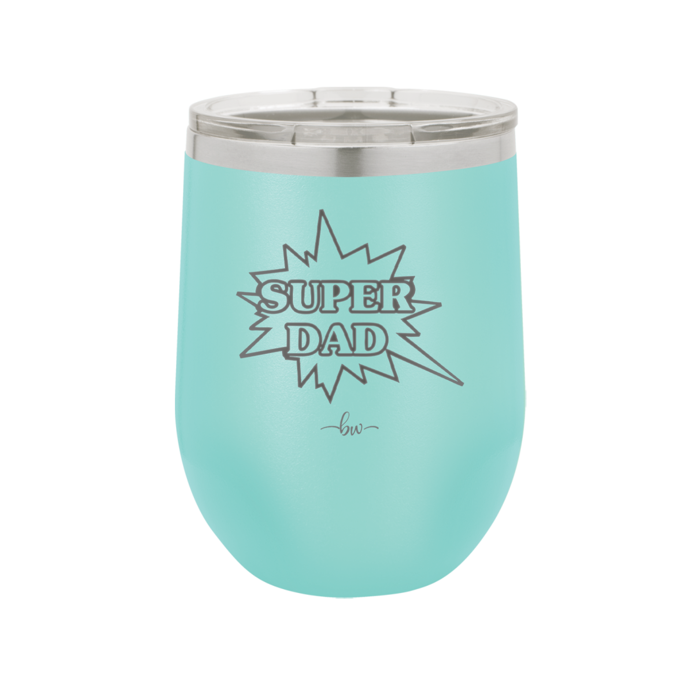 Super Dad with Starburst - Laser Engraved Stainless Steel Drinkware - 2024 -