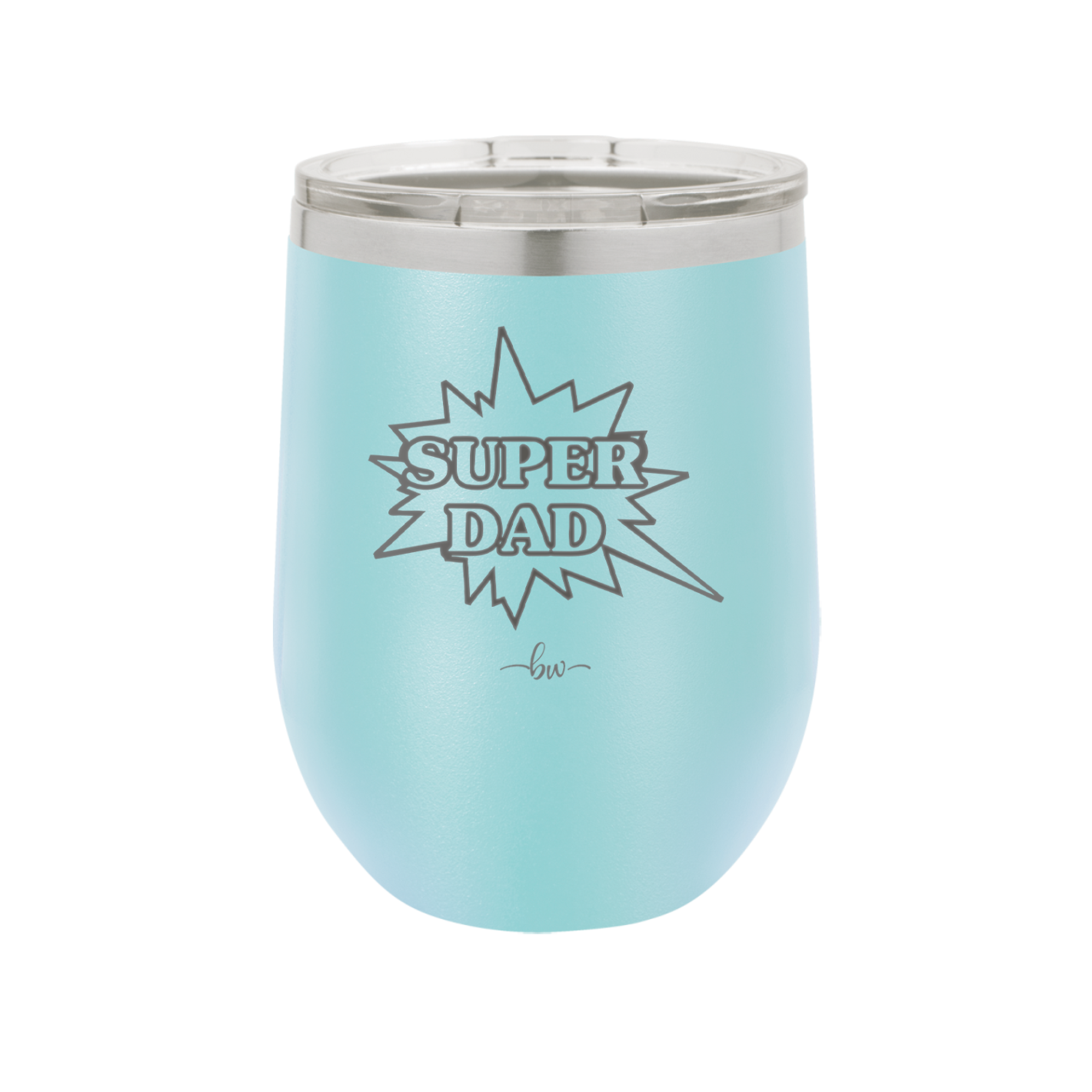 Super Dad with Starburst - Laser Engraved Stainless Steel Drinkware - 2024 -