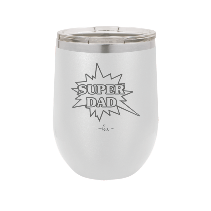 Super Dad with Starburst - Laser Engraved Stainless Steel Drinkware - 2024 -