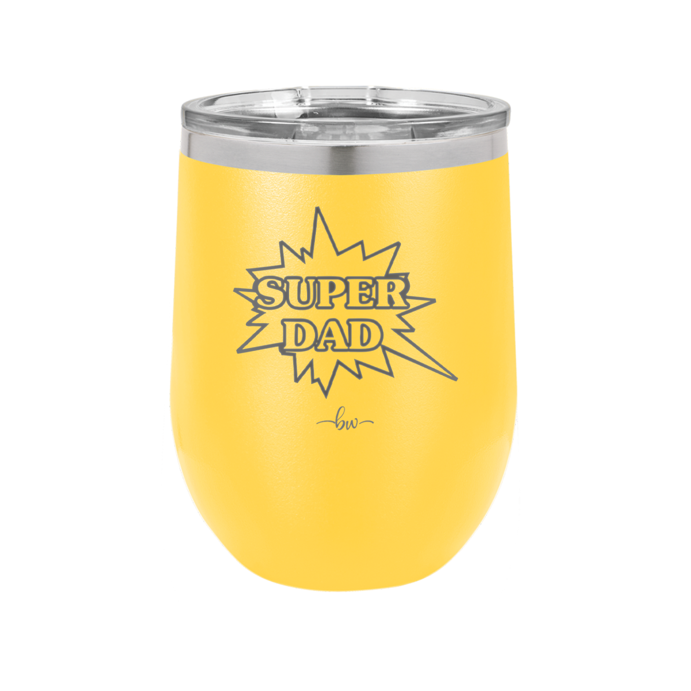 Super Dad with Starburst - Laser Engraved Stainless Steel Drinkware - 2024 -