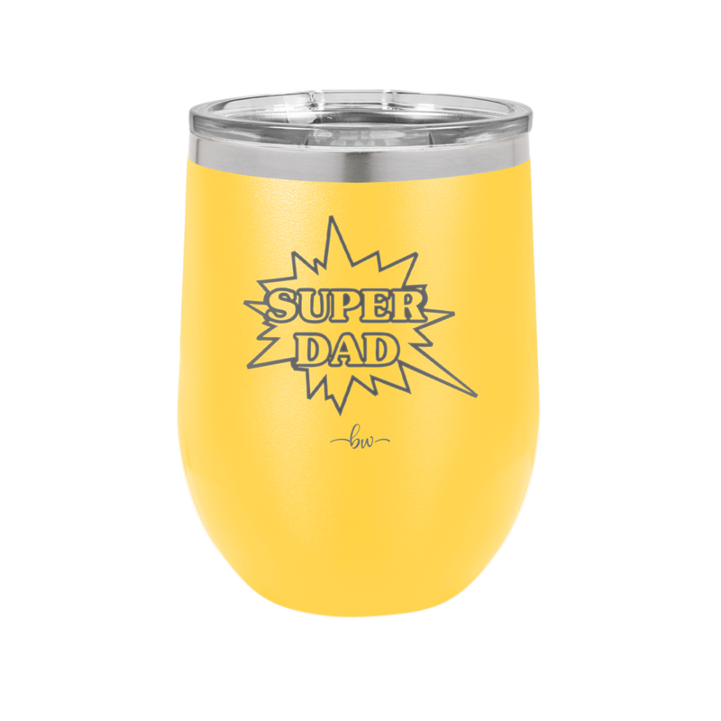 Super Dad with Starburst - Laser Engraved Stainless Steel Drinkware - 2024 -