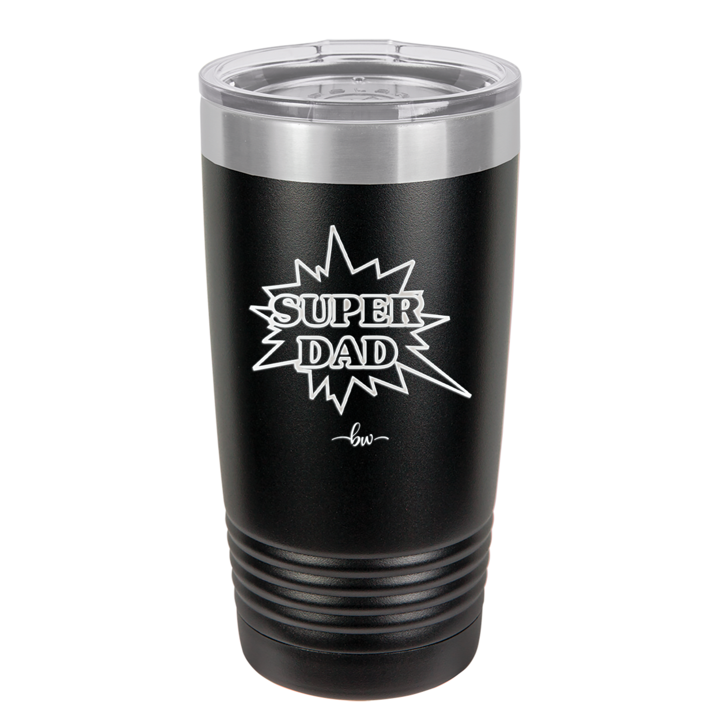 Super Dad with Starburst - Laser Engraved Stainless Steel Drinkware - 2024 -