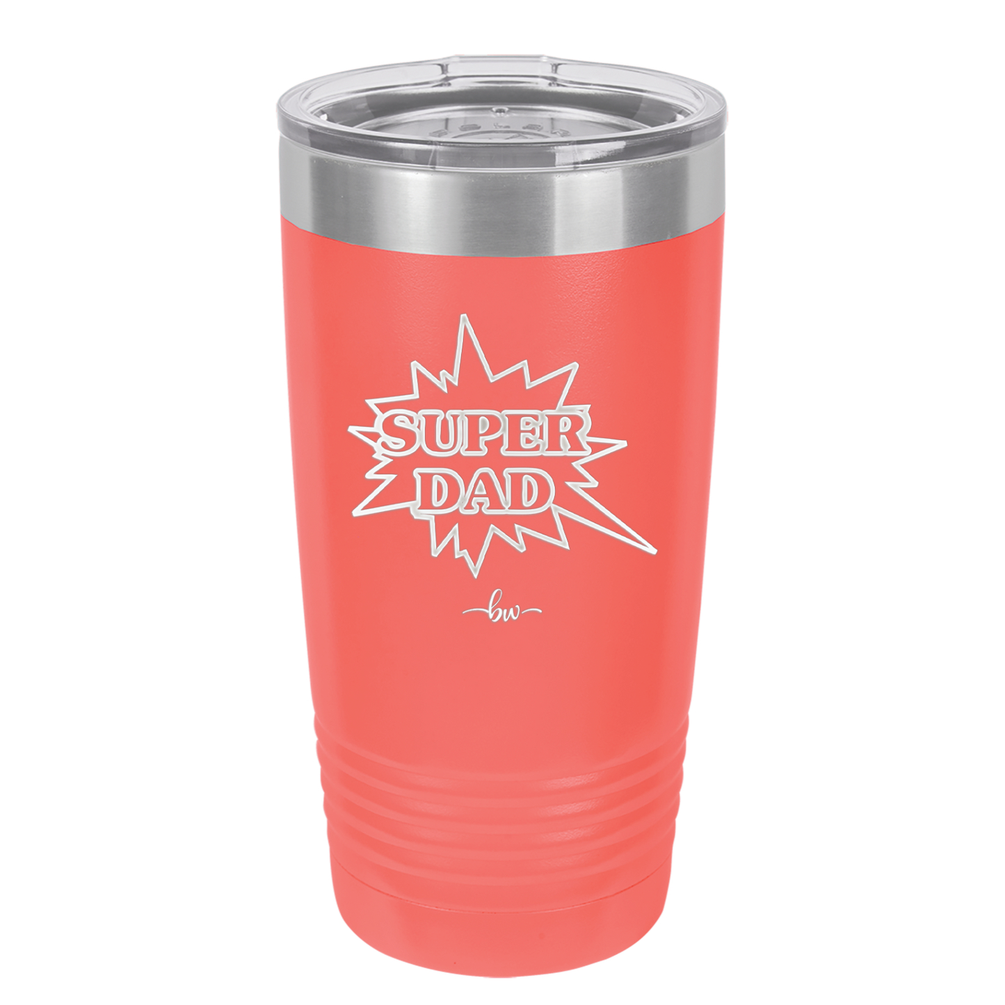 Super Dad with Starburst - Laser Engraved Stainless Steel Drinkware - 2024 -