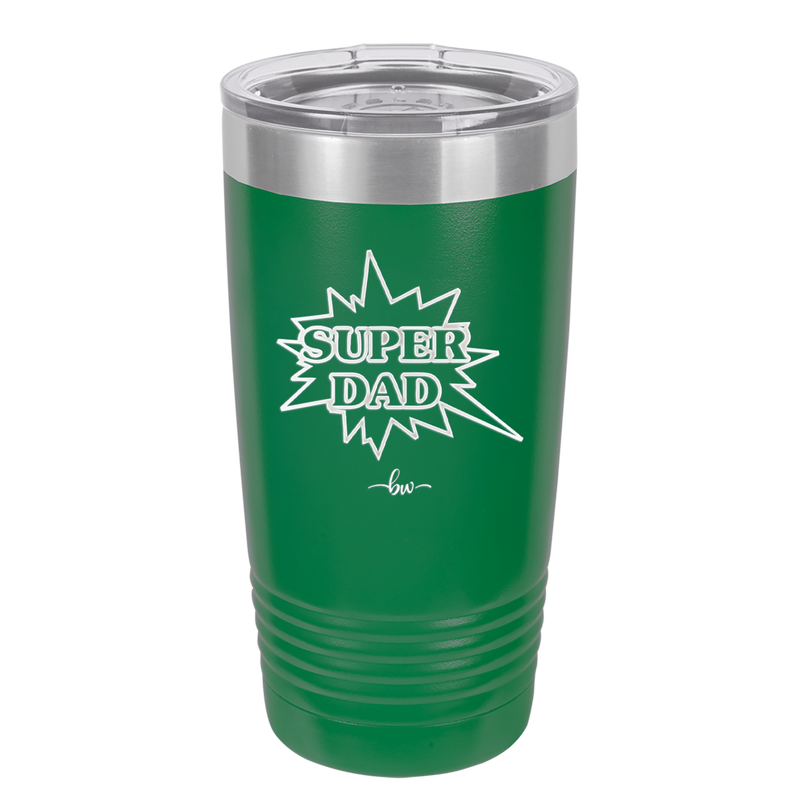 Super Dad with Starburst - Laser Engraved Stainless Steel Drinkware - 2024 -