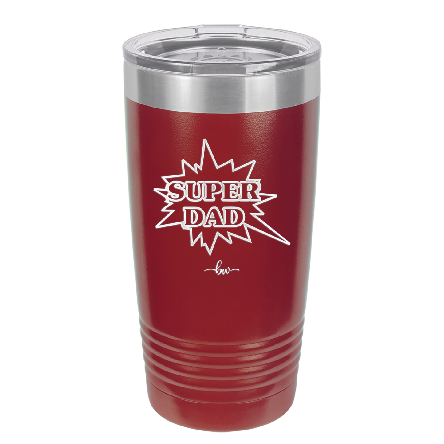 Super Dad with Starburst - Laser Engraved Stainless Steel Drinkware - 2024 -