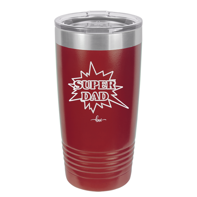 Super Dad with Starburst - Laser Engraved Stainless Steel Drinkware - 2024 -