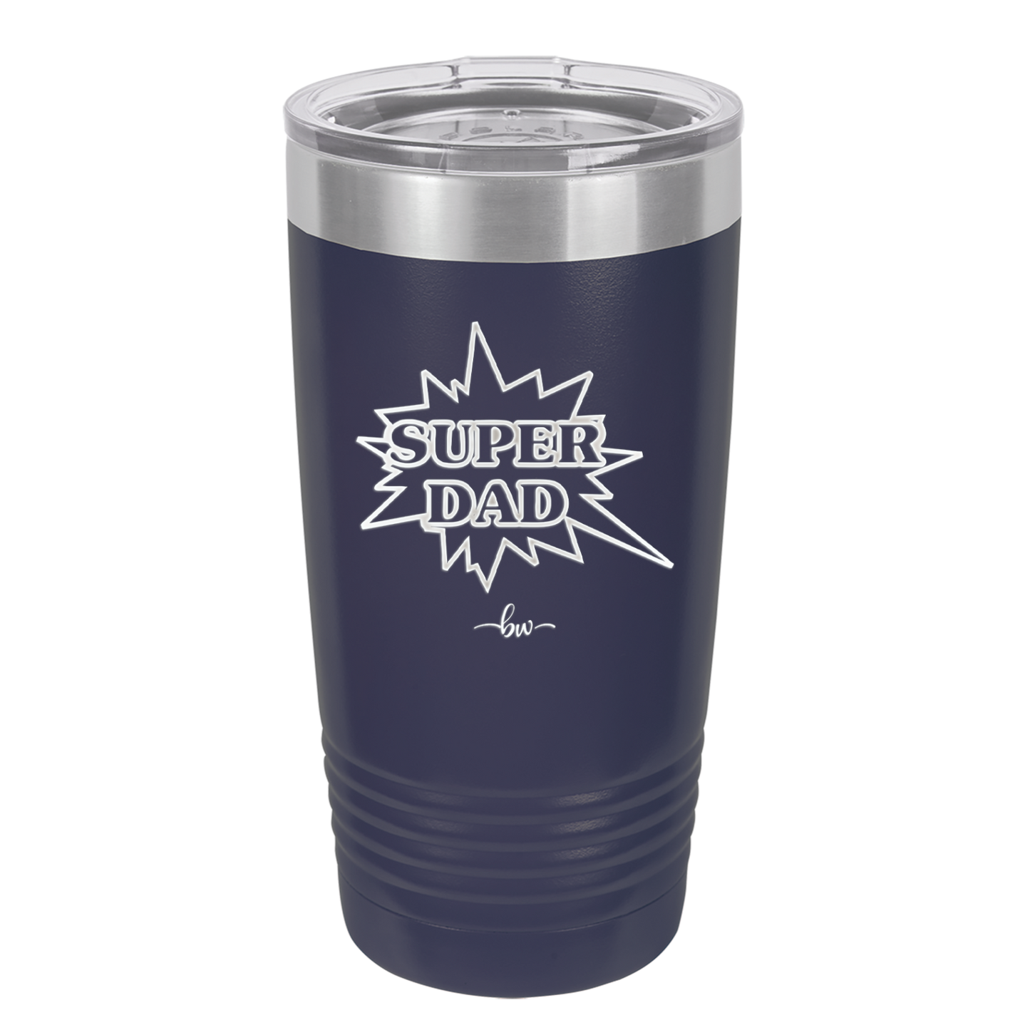 Super Dad with Starburst - Laser Engraved Stainless Steel Drinkware - 2024 -