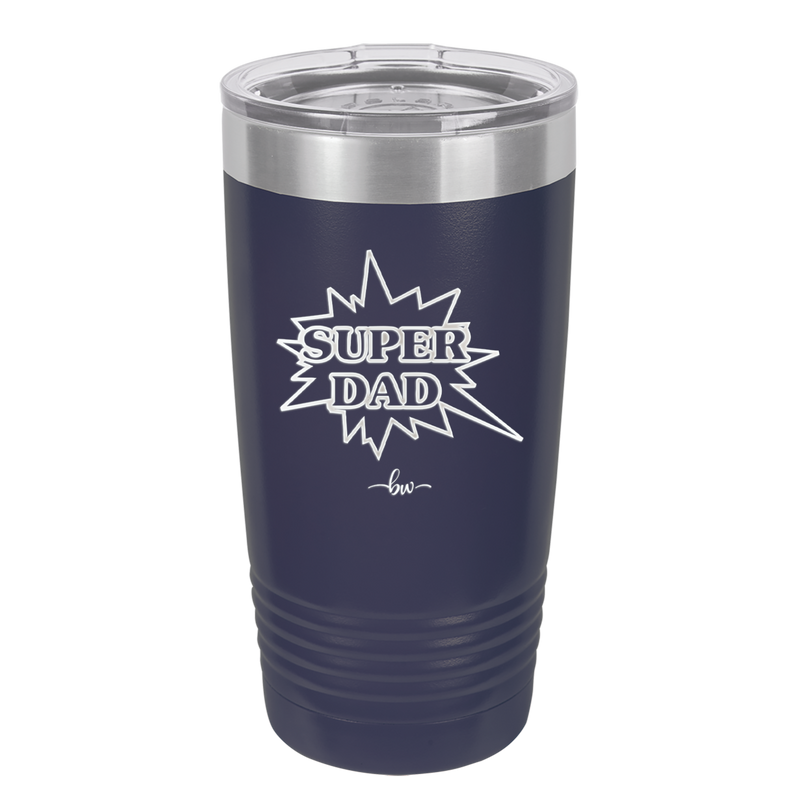 Super Dad with Starburst - Laser Engraved Stainless Steel Drinkware - 2024 -