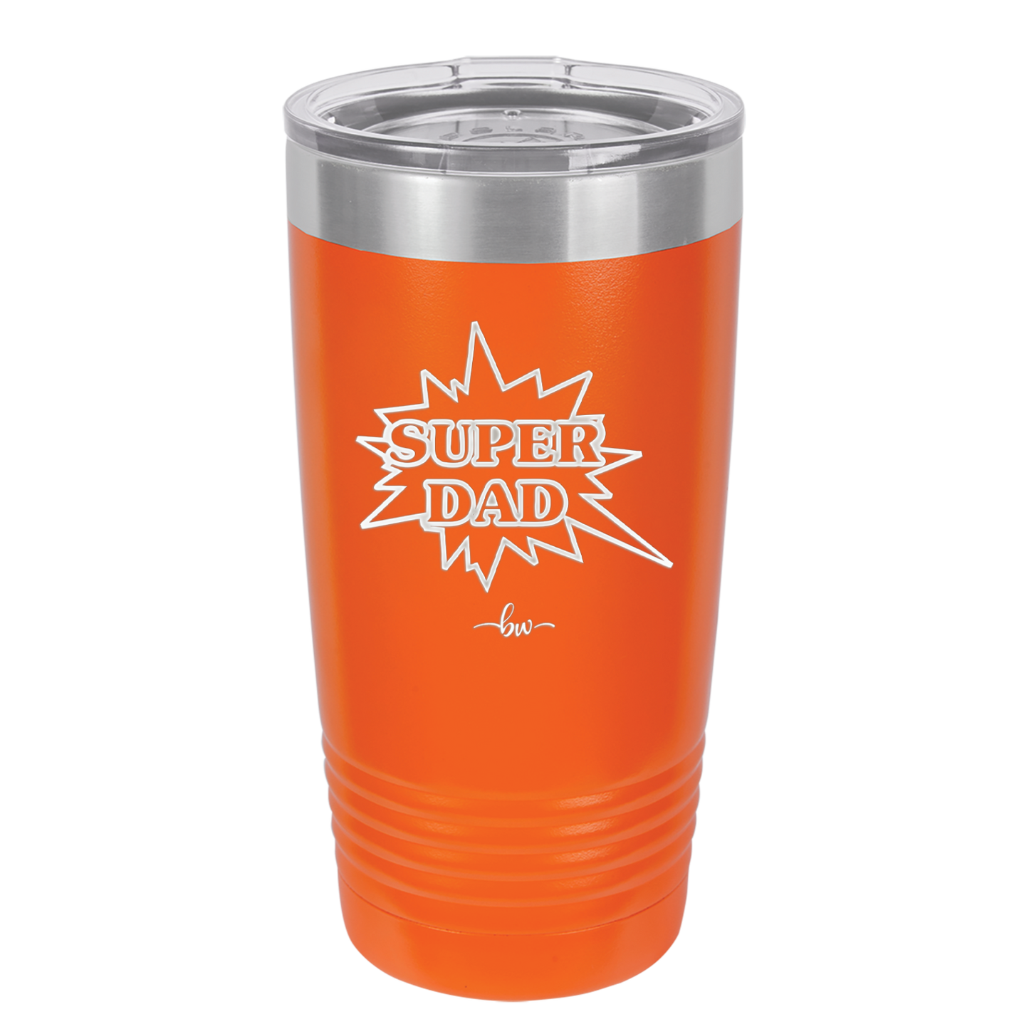 Super Dad with Starburst - Laser Engraved Stainless Steel Drinkware - 2024 -