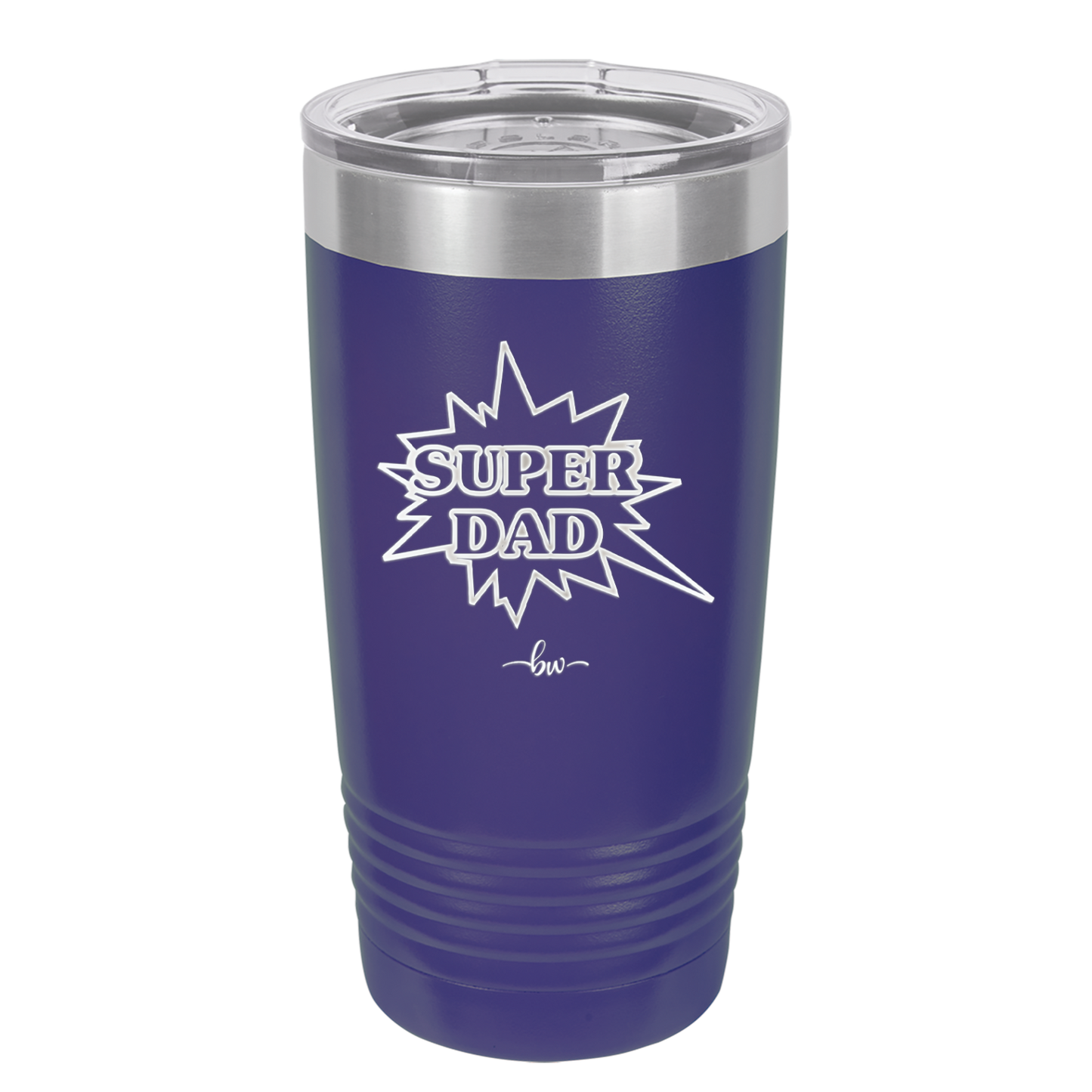 Super Dad with Starburst - Laser Engraved Stainless Steel Drinkware - 2024 -