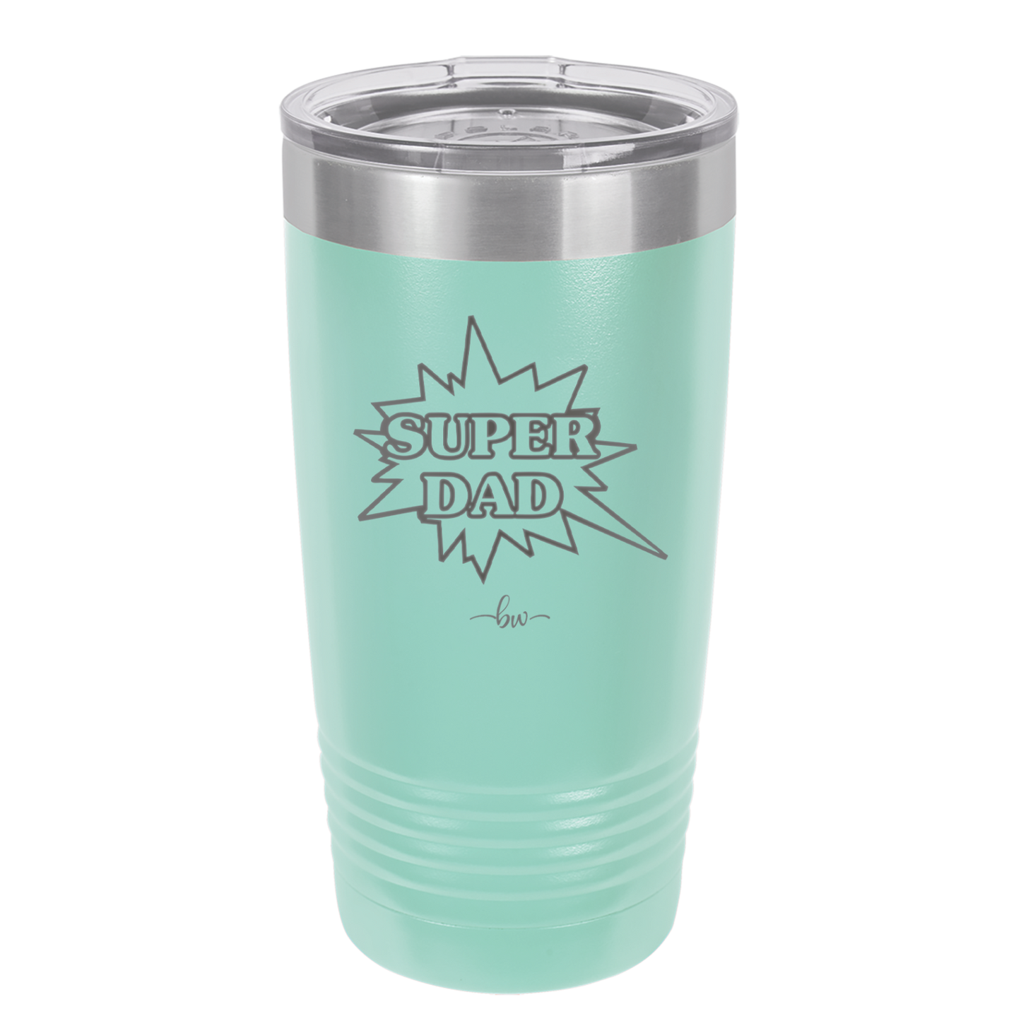 Super Dad with Starburst - Laser Engraved Stainless Steel Drinkware - 2024 -
