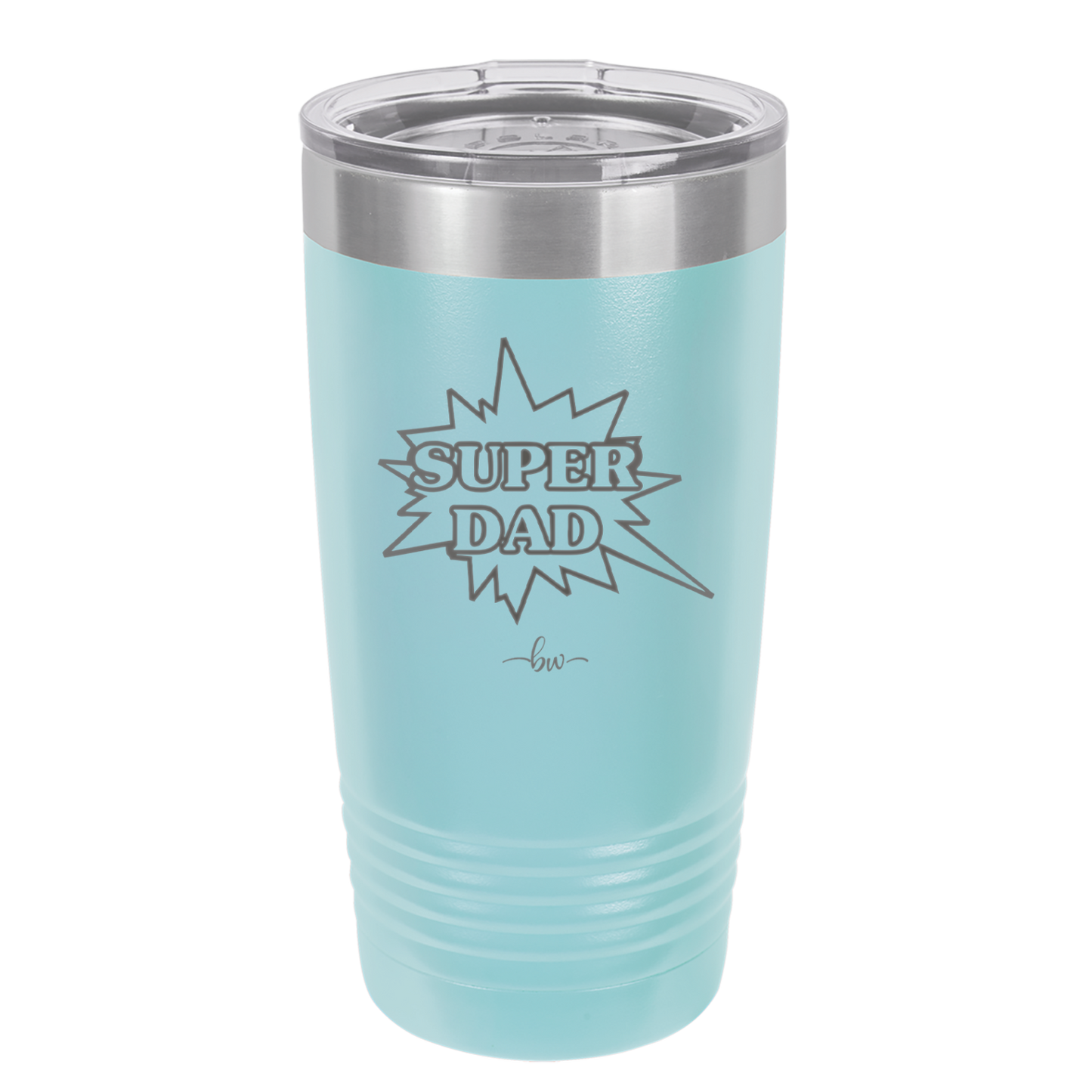 Super Dad with Starburst - Laser Engraved Stainless Steel Drinkware - 2024 -