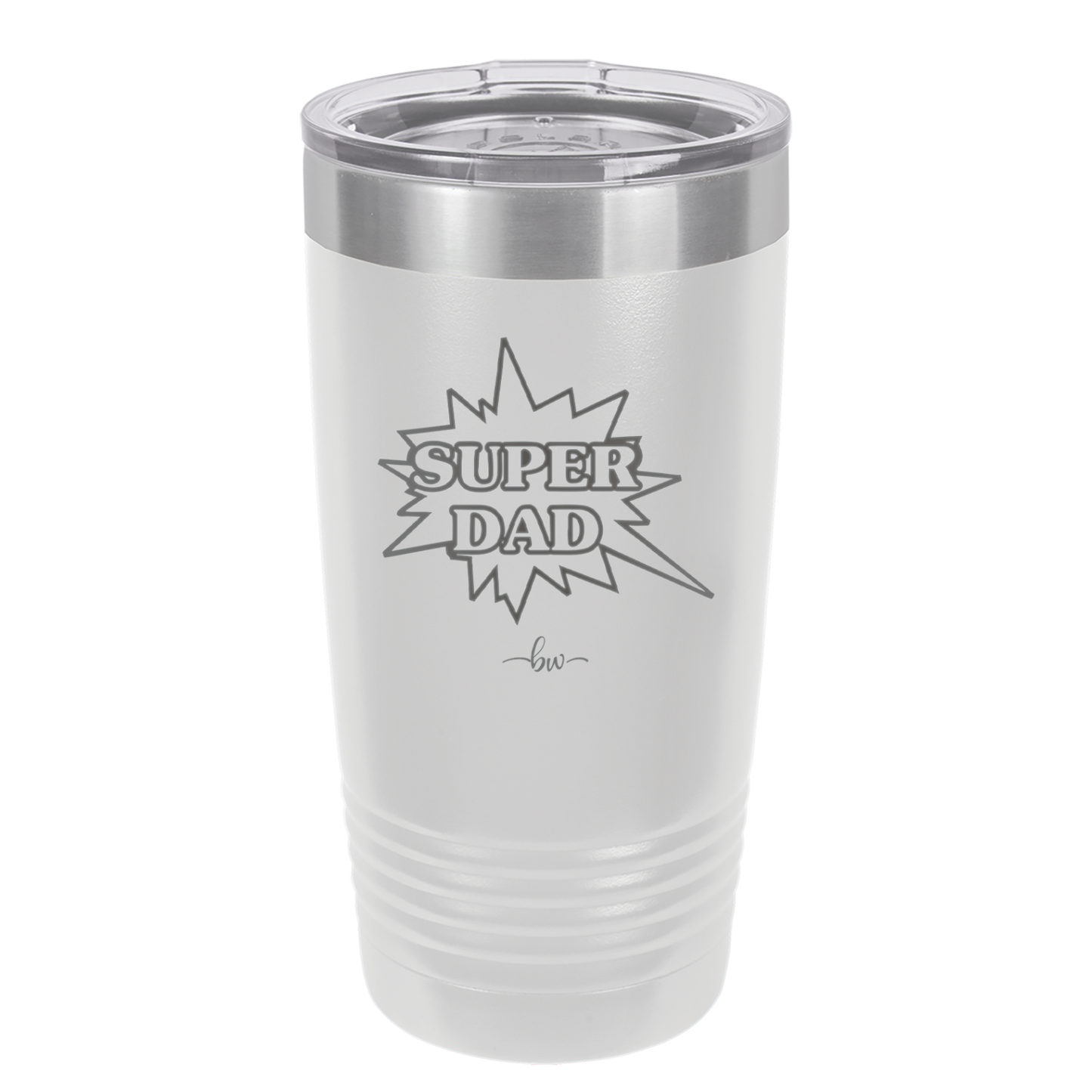 Super Dad with Starburst - Laser Engraved Stainless Steel Drinkware - 2024 -