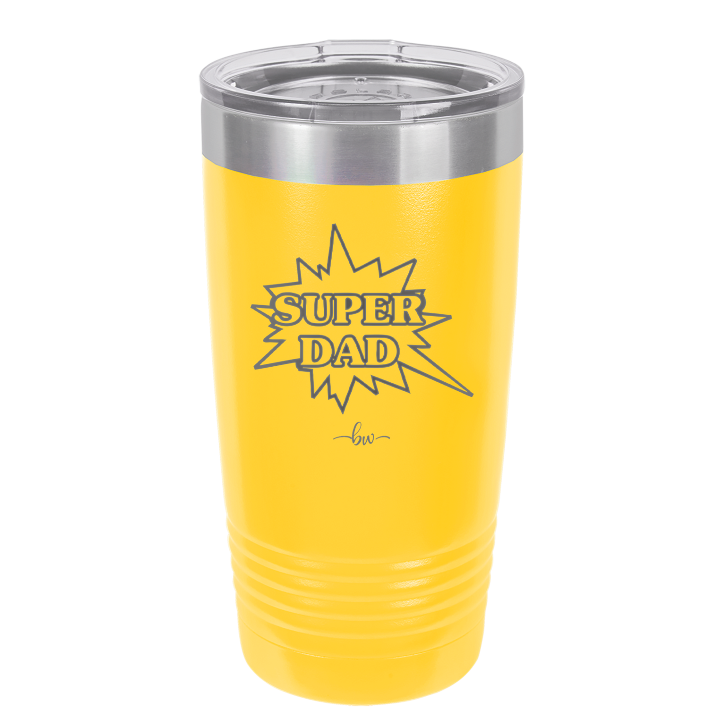 Super Dad with Starburst - Laser Engraved Stainless Steel Drinkware - 2024 -