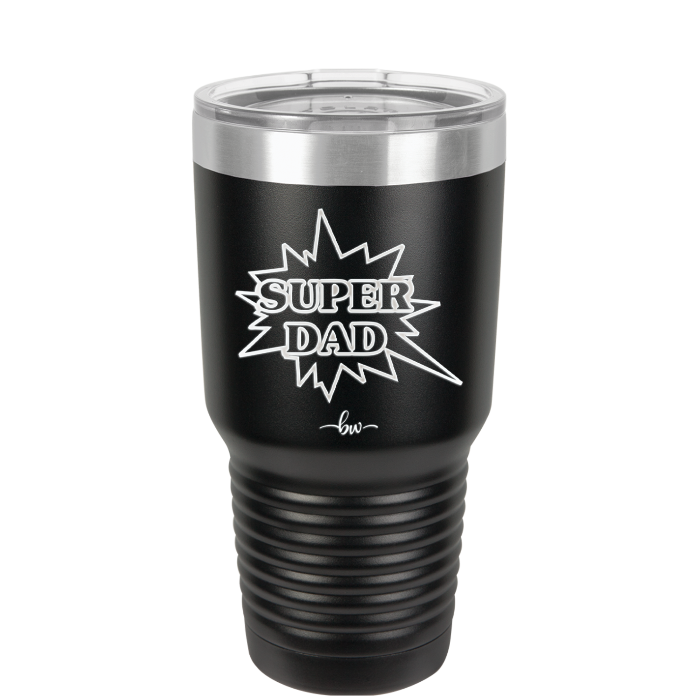 Super Dad with Starburst - Laser Engraved Stainless Steel Drinkware - 2024 -