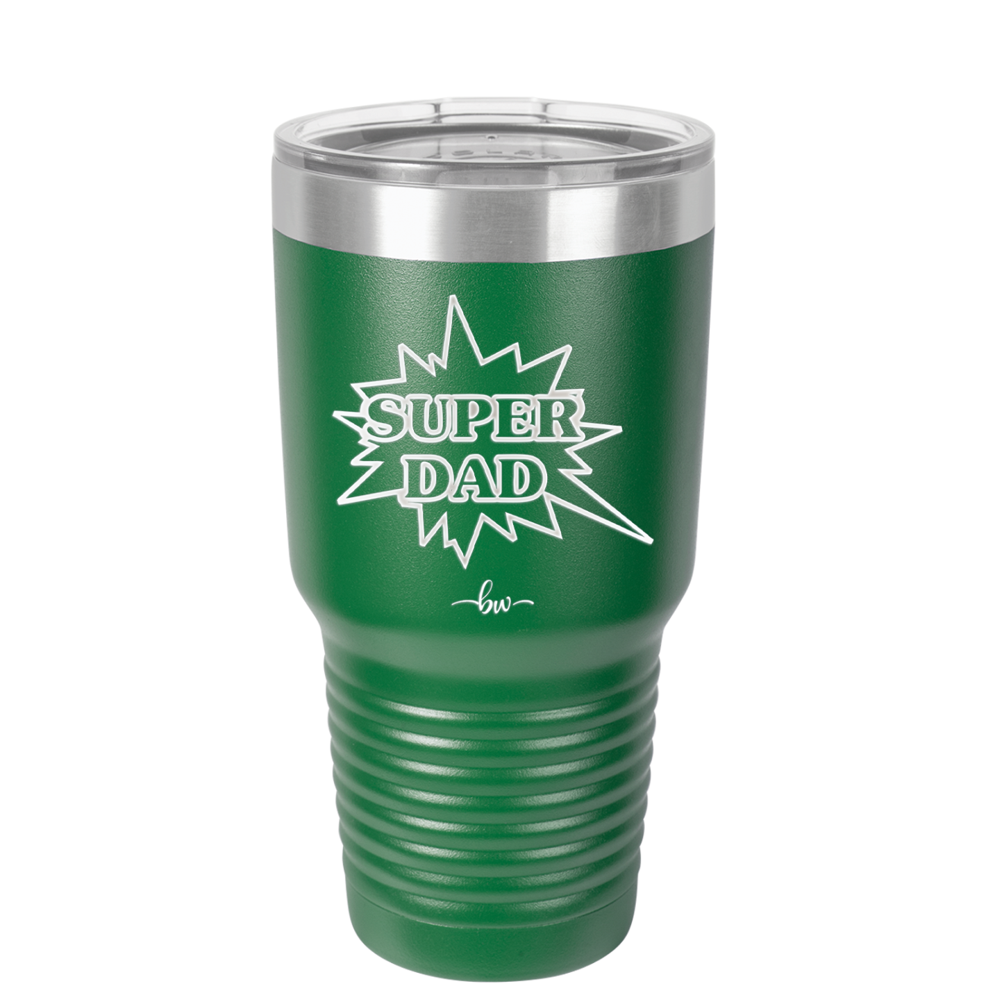 Super Dad with Starburst - Laser Engraved Stainless Steel Drinkware - 2024 -