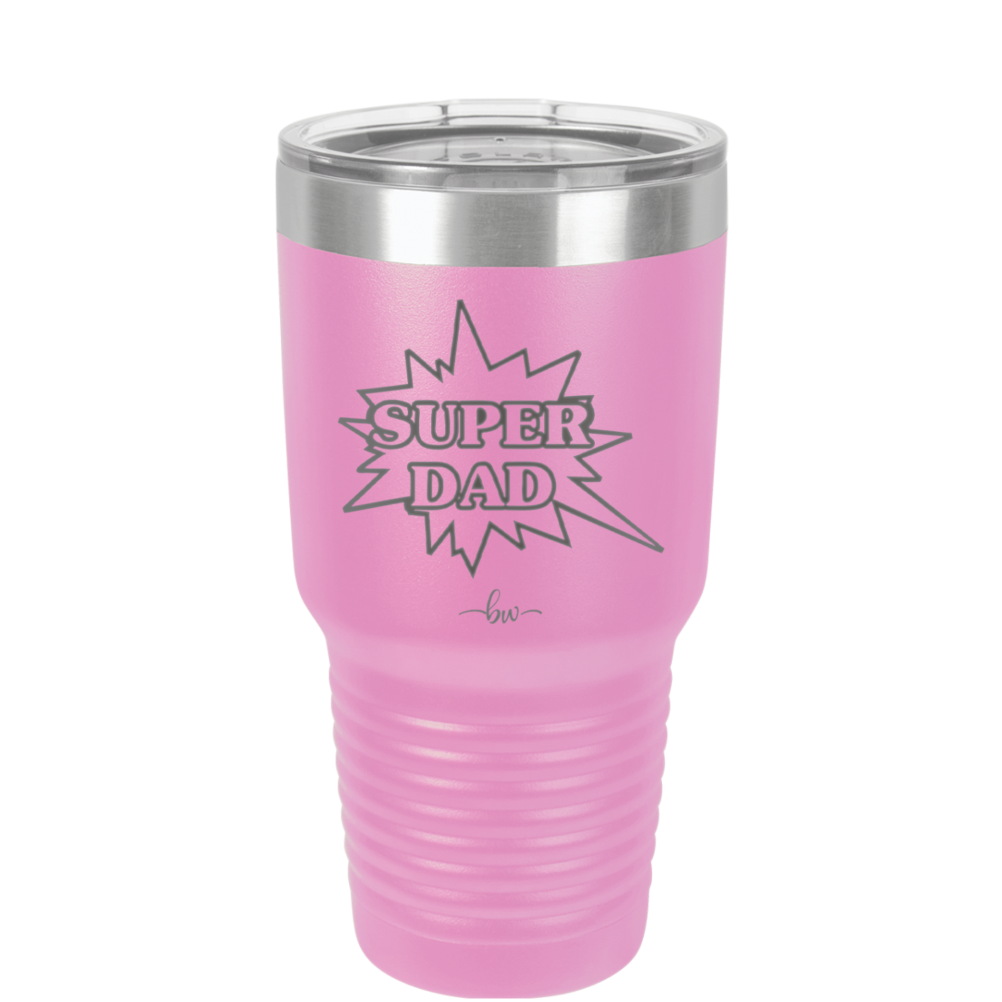 Super Dad with Starburst - Laser Engraved Stainless Steel Drinkware - 2024 -