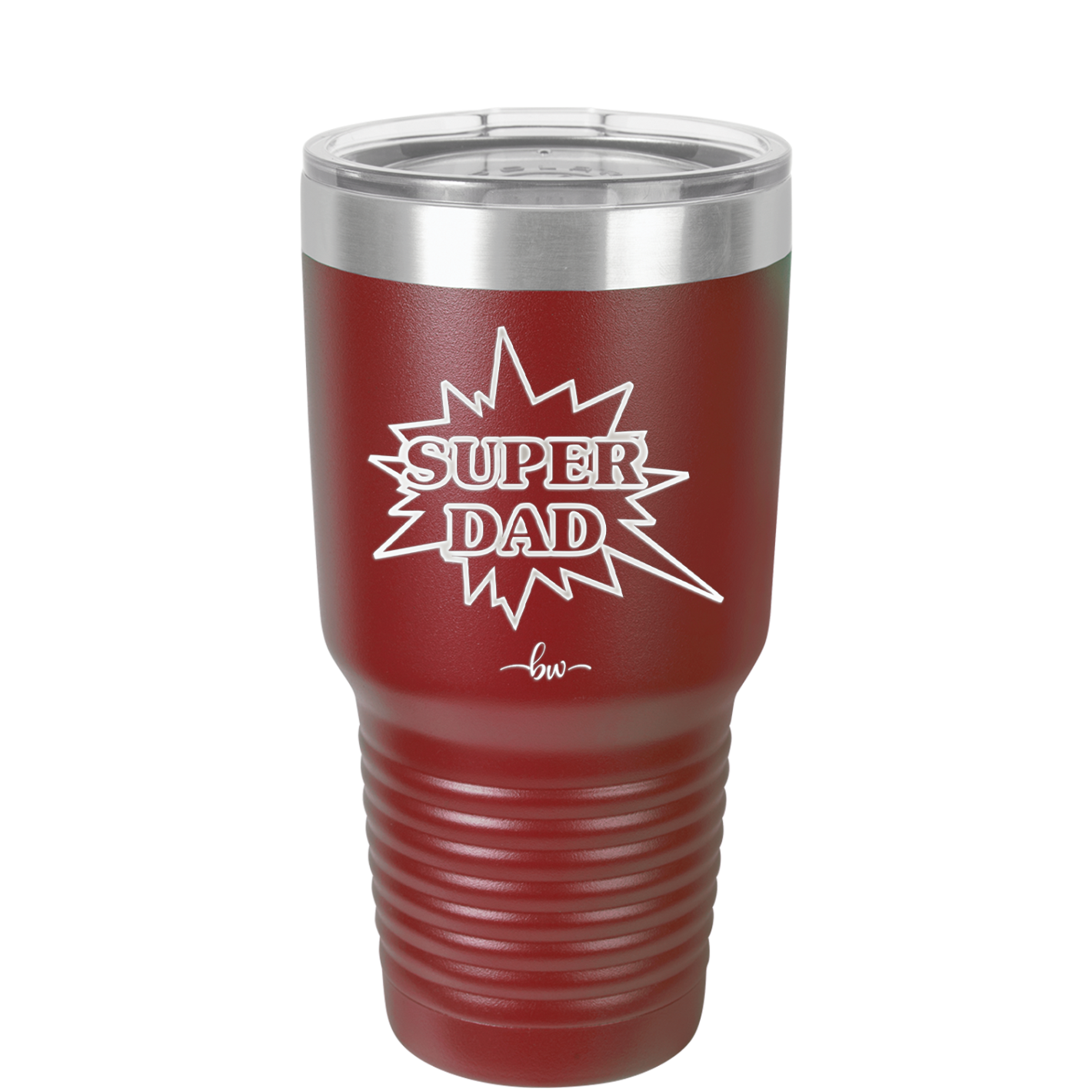 Super Dad with Starburst - Laser Engraved Stainless Steel Drinkware - 2024 -