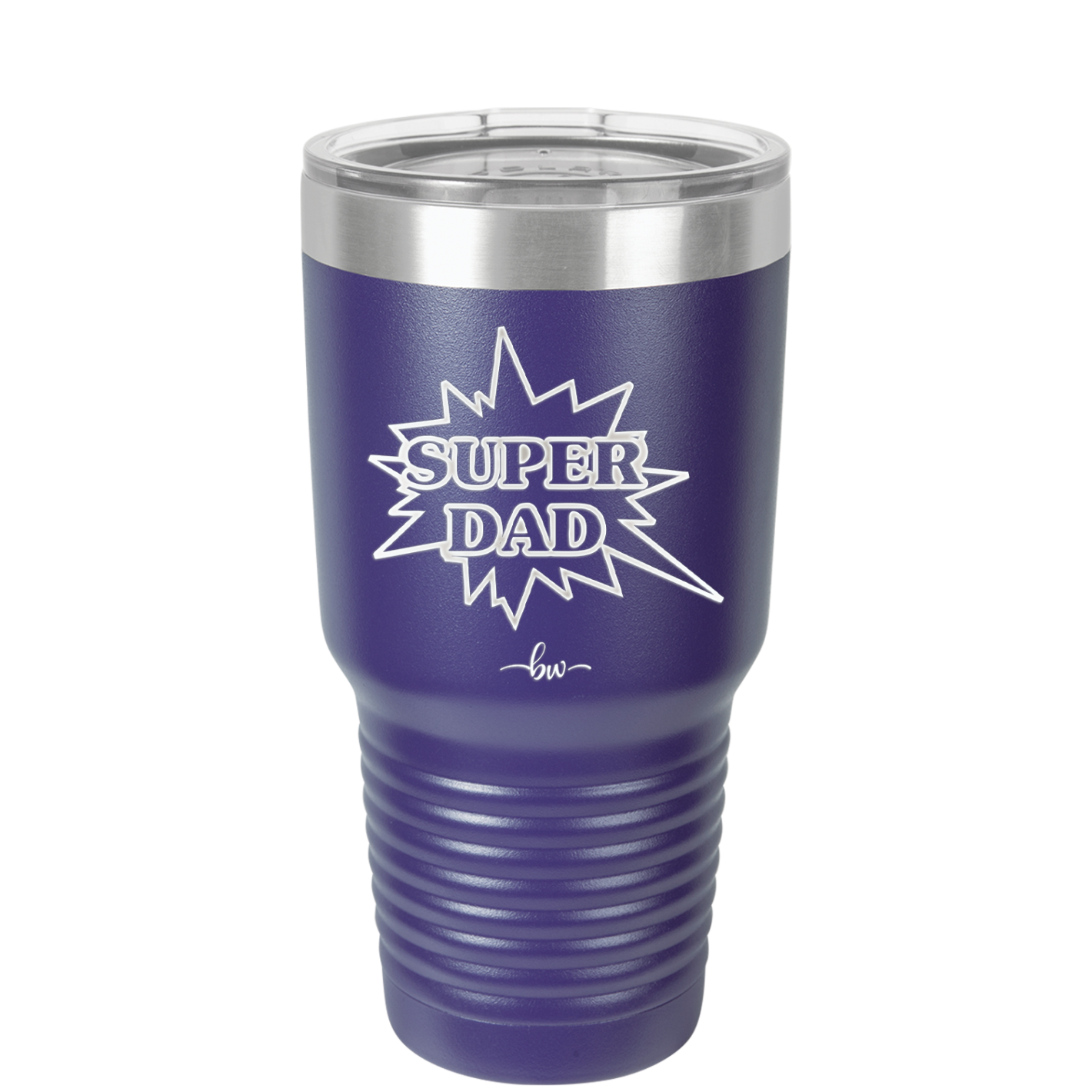 Super Dad with Starburst - Laser Engraved Stainless Steel Drinkware - 2024 -