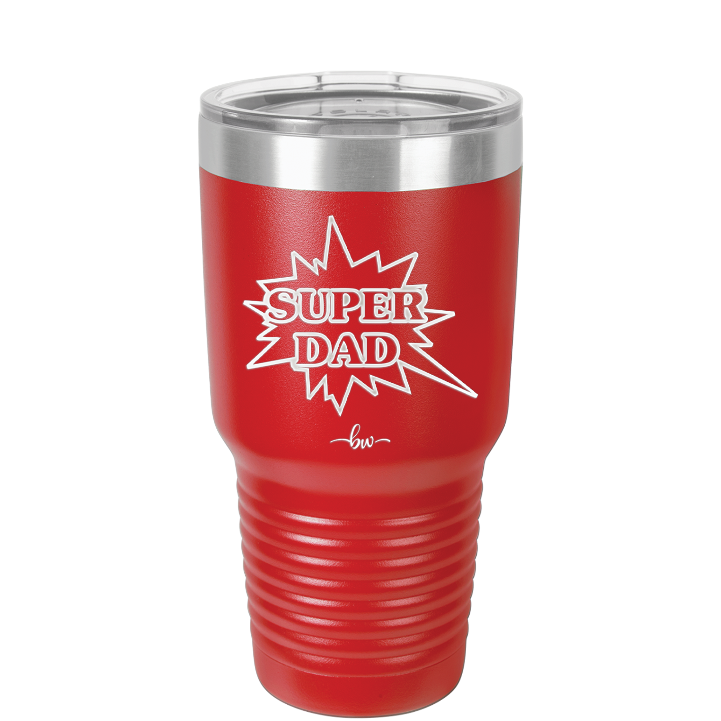 Super Dad with Starburst - Laser Engraved Stainless Steel Drinkware - 2024 -