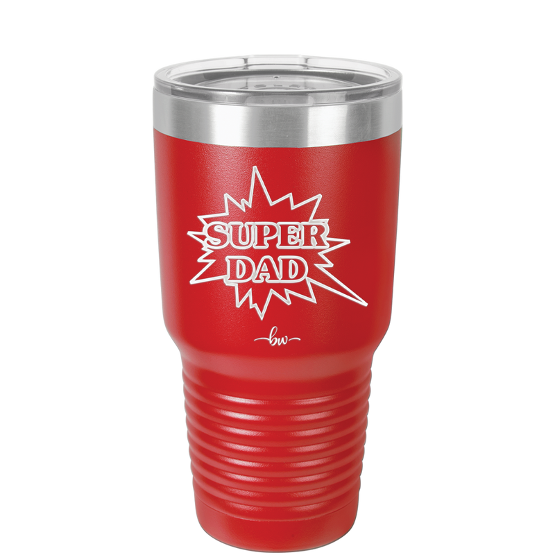 Super Dad with Starburst - Laser Engraved Stainless Steel Drinkware - 2024 -