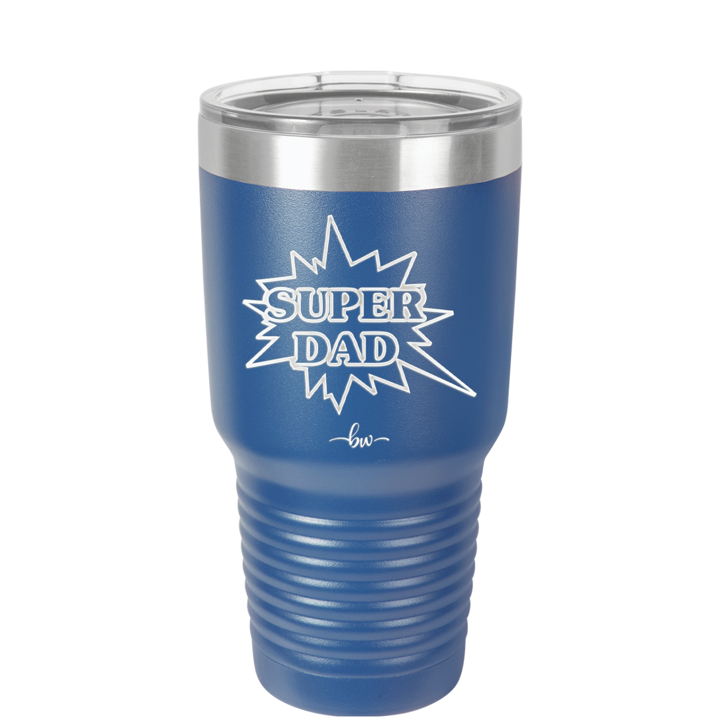Super Dad with Starburst - Laser Engraved Stainless Steel Drinkware - 2024 -